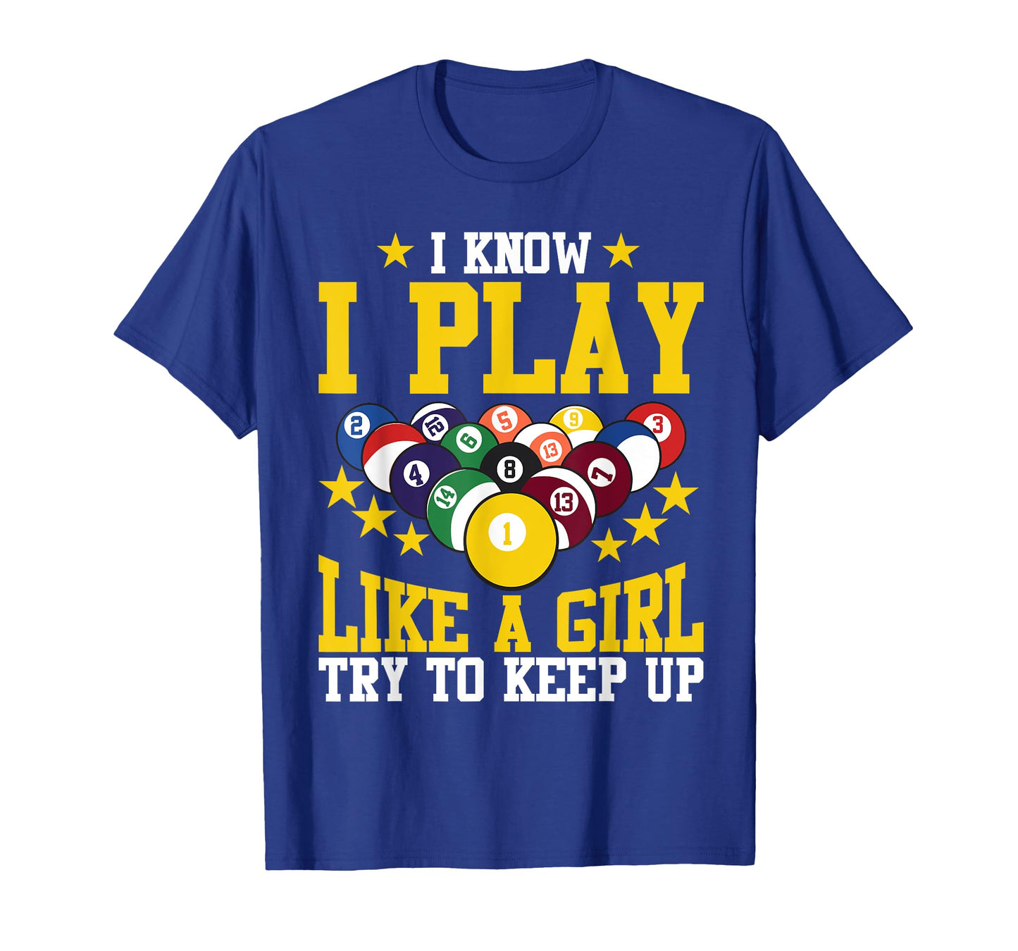 Funny Billiards Design For Girl Women Billiards Pool Player T-Shirt