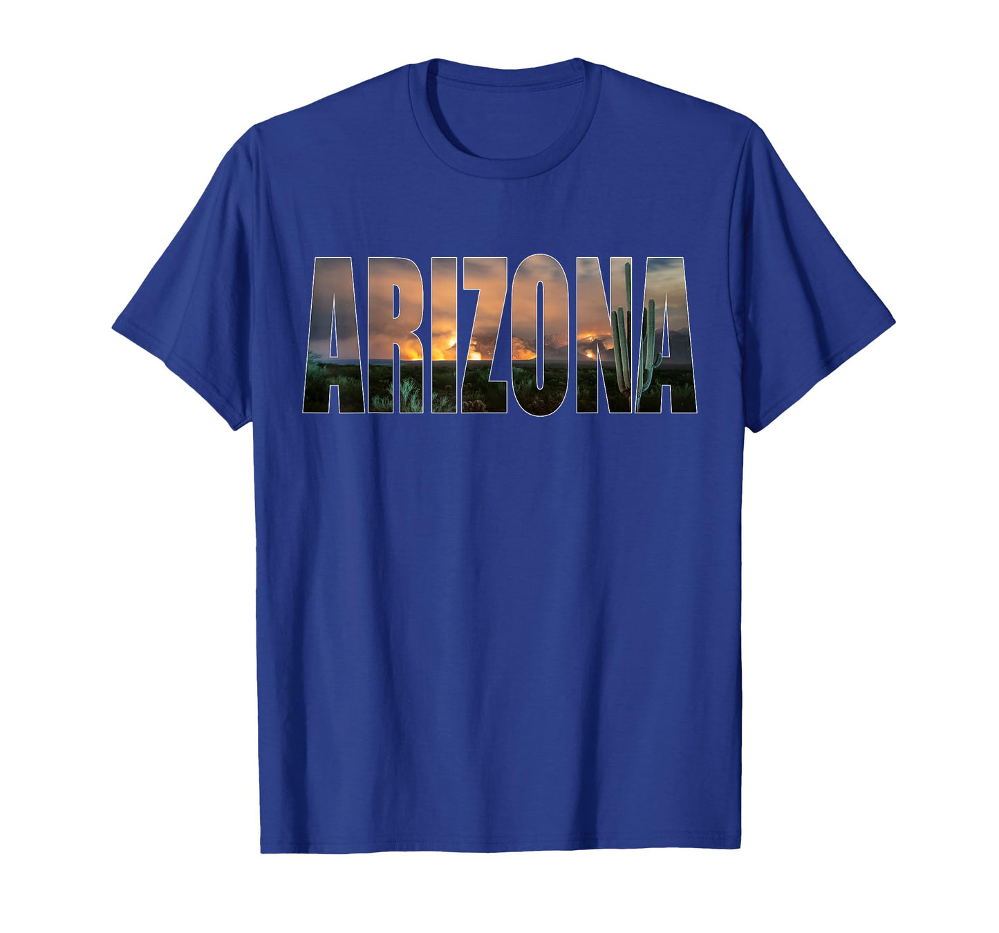 Arizona Photo Landscape Cactus Dessert Mountains Nature T-Shirt