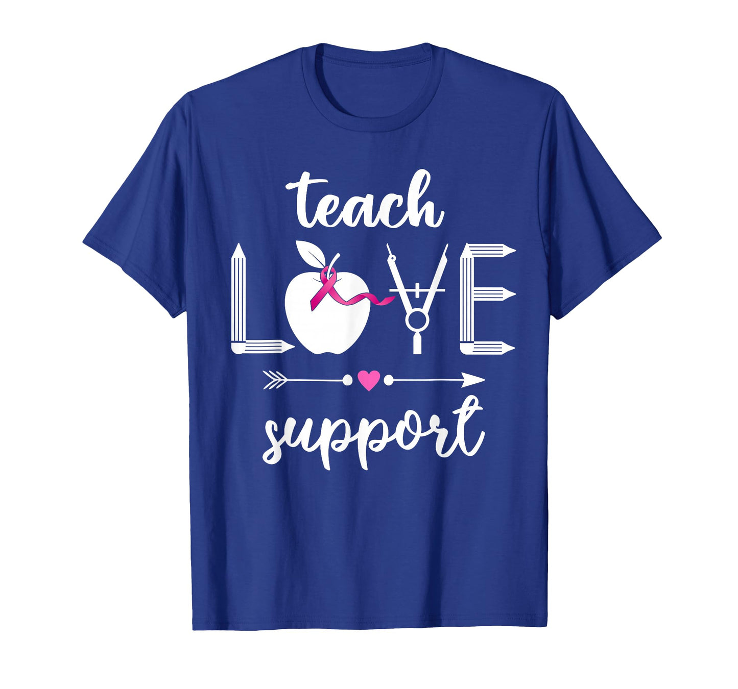 Math Teacher Breast Cancer Awareness Men Women T-Shirt