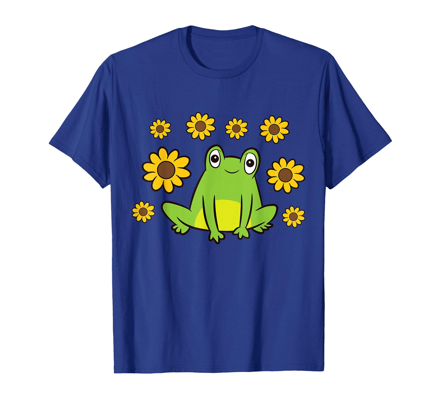 Cute Frog Summer Sunflower Kawaii Frog T-Shirt