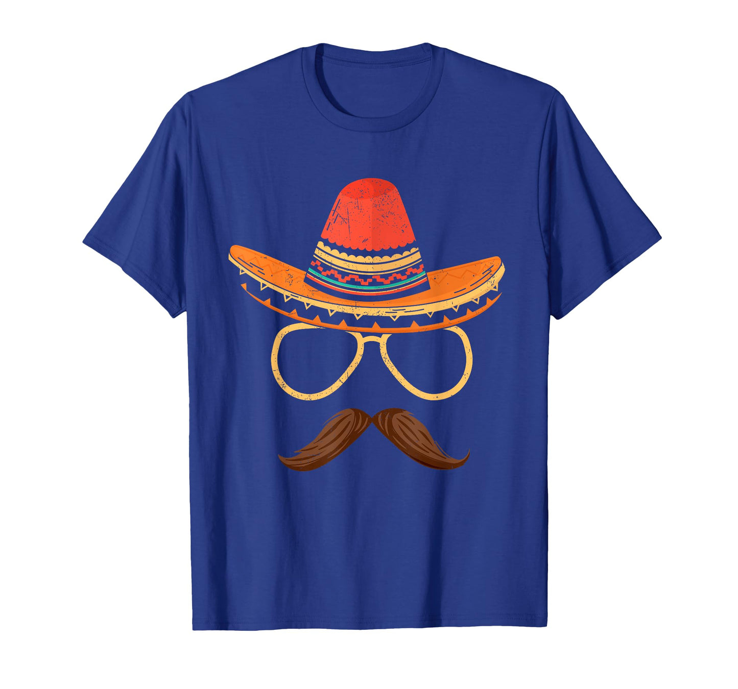 Sombrero Face Cinco De Mayo Mexican Fiesta Party Men Boy Dad T-Shirt