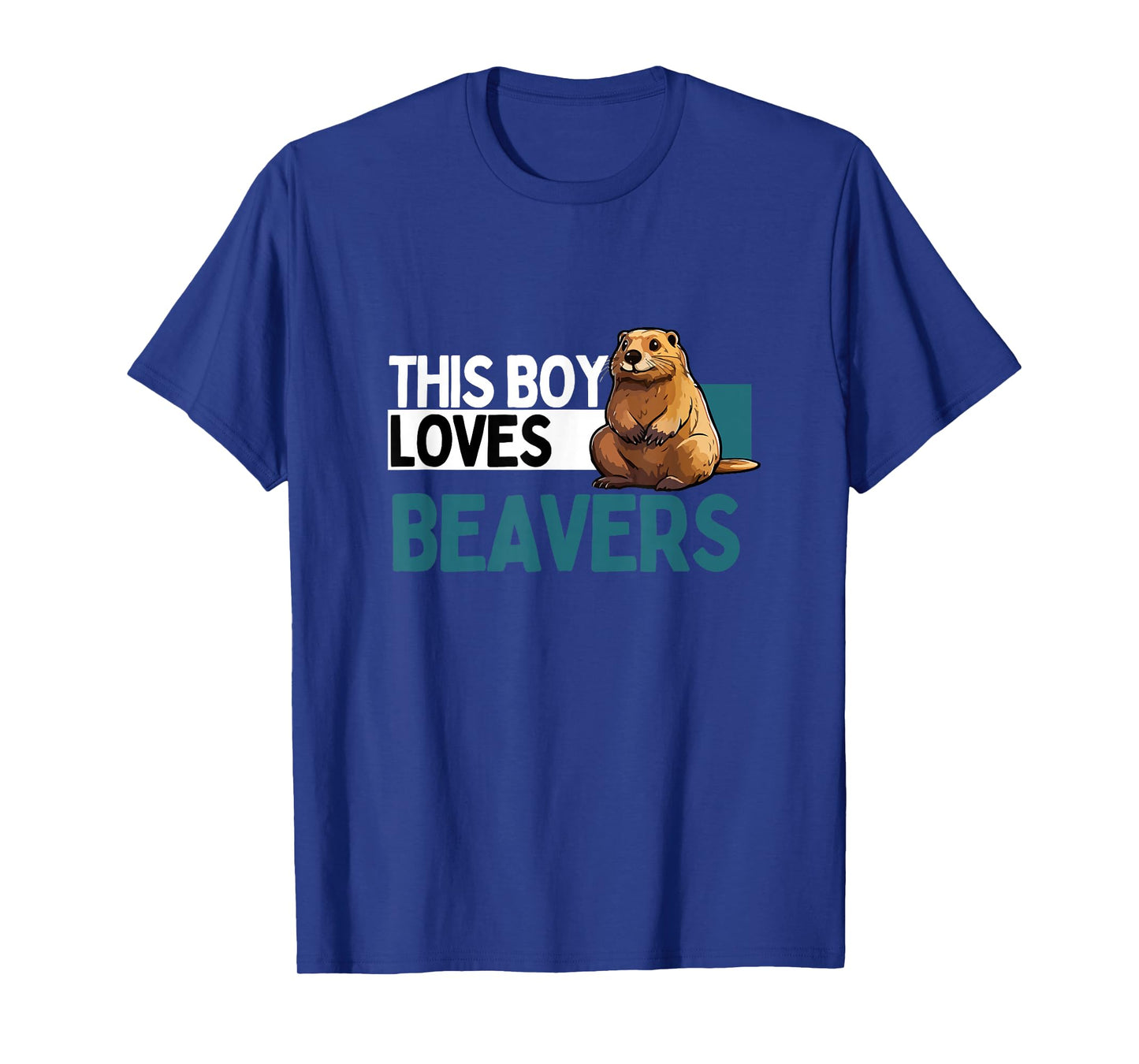 Funny Beaver Shirt Boys Animal Beaver Lover T-Shirt