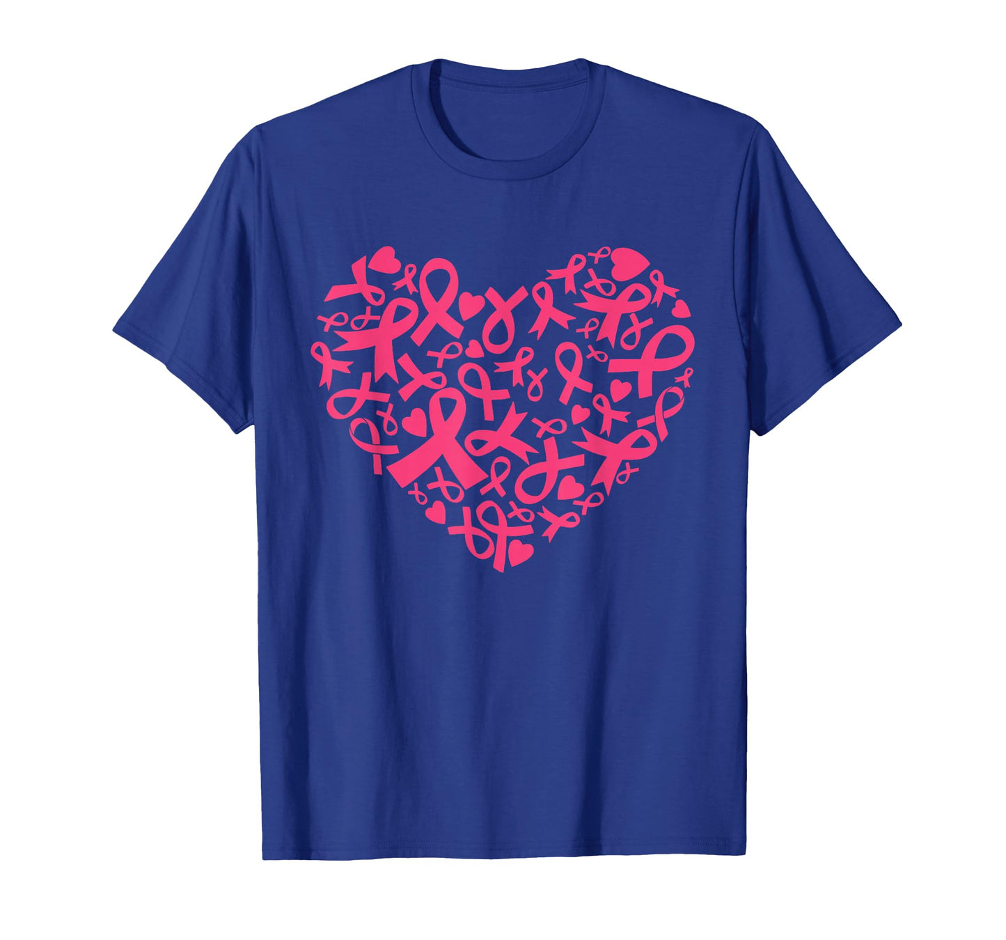 Womens Breast Cancer Awareness Heart Ribbon Pink Support T-Shirt