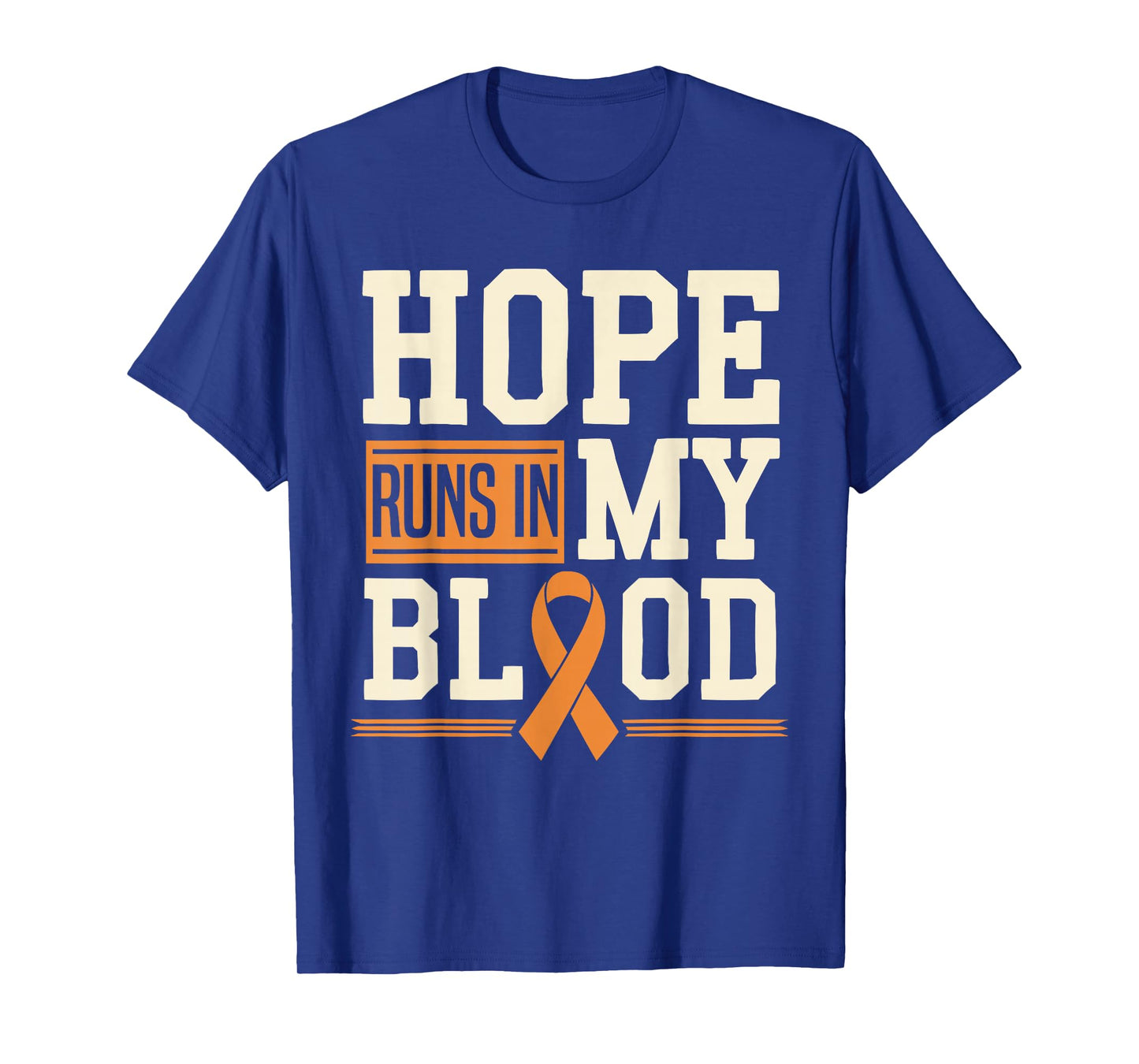 Bone Marrow Orange Ribbon Acute Myeloid Leukemia Awareness T-Shirt