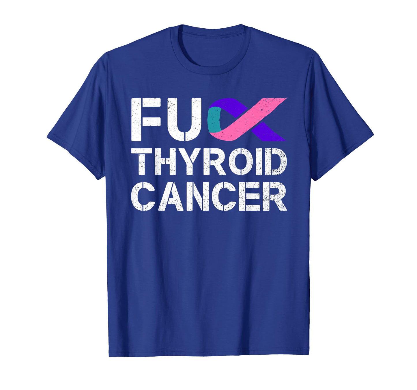 Fuck Thyroid Cancer Awareness Month Ribbon Survivor Fighter T-Shirt