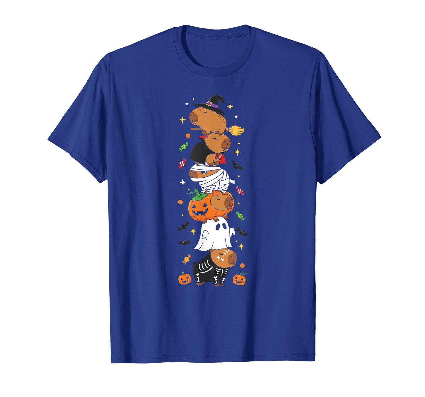 Capypara Witch Vampire Ghost Halloween Kids Mens Womens T-Shirt