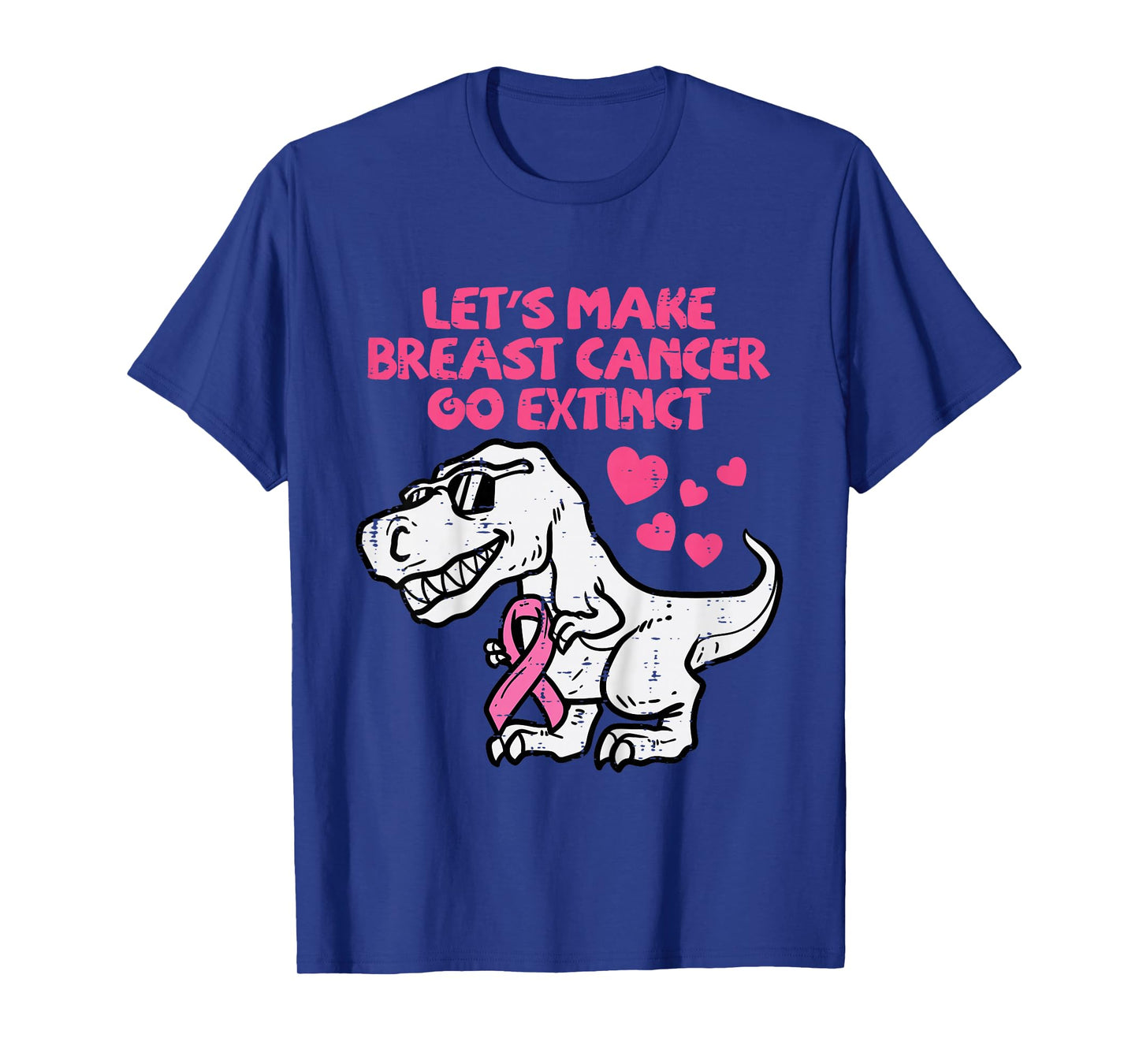 Lets Make Breast Cancer Go Extinct Trex Dino Toddler Boys T-Shirt