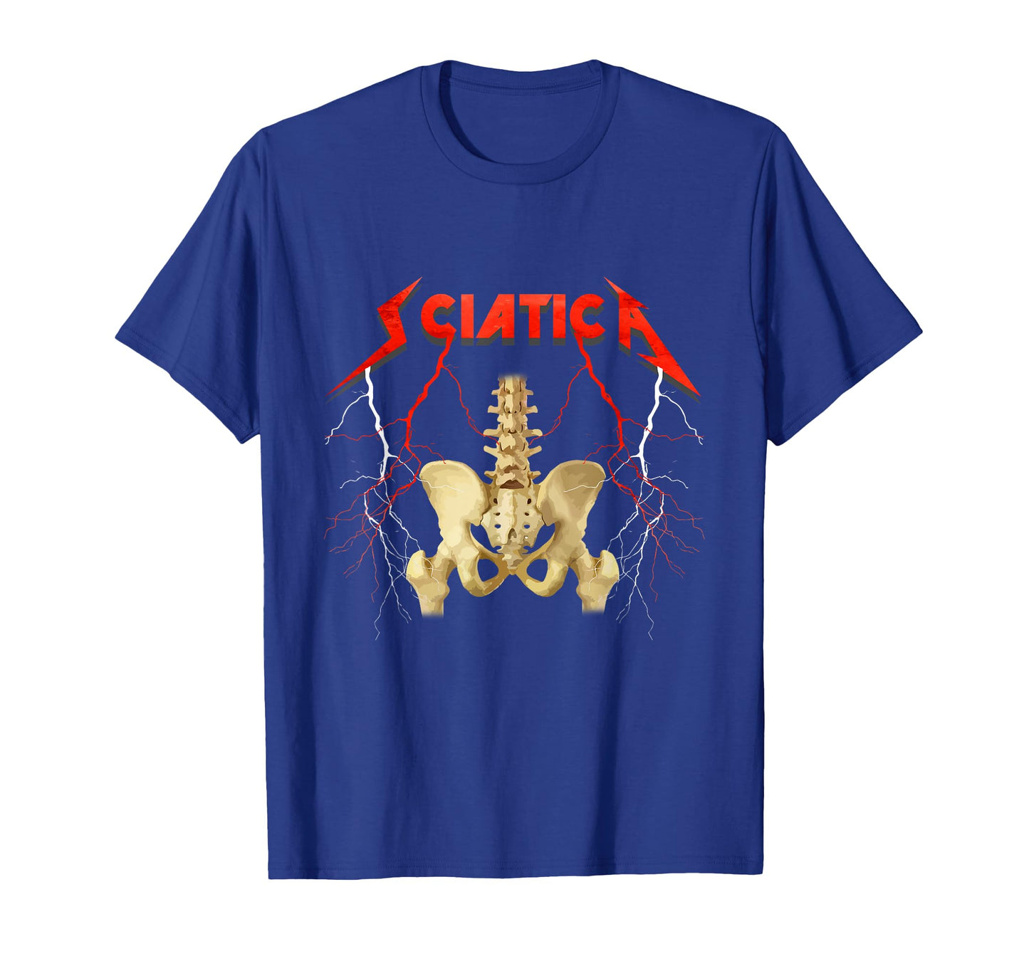 Sciatica Skeleton Nerve Rock Musician Humor T-Shirt
