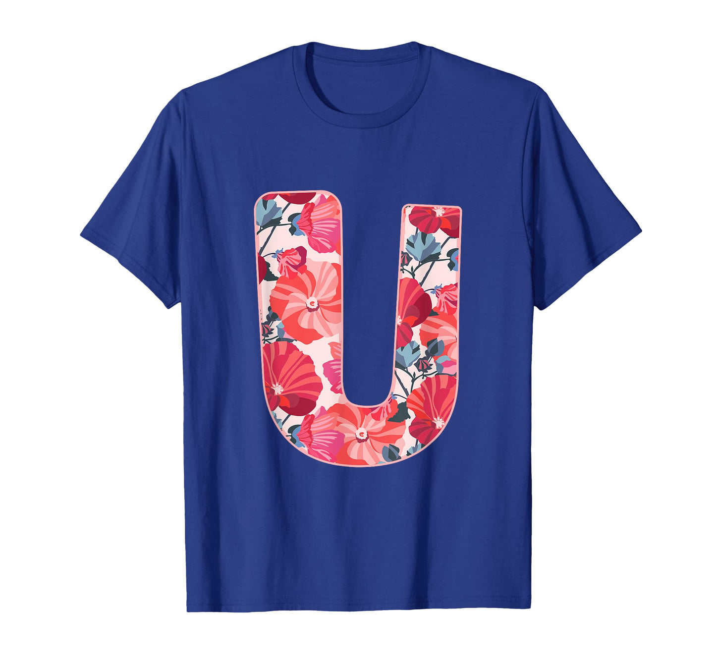 Letter U Sign Alphabet Last Name Vowels Flower Nature Gift T-Shirt