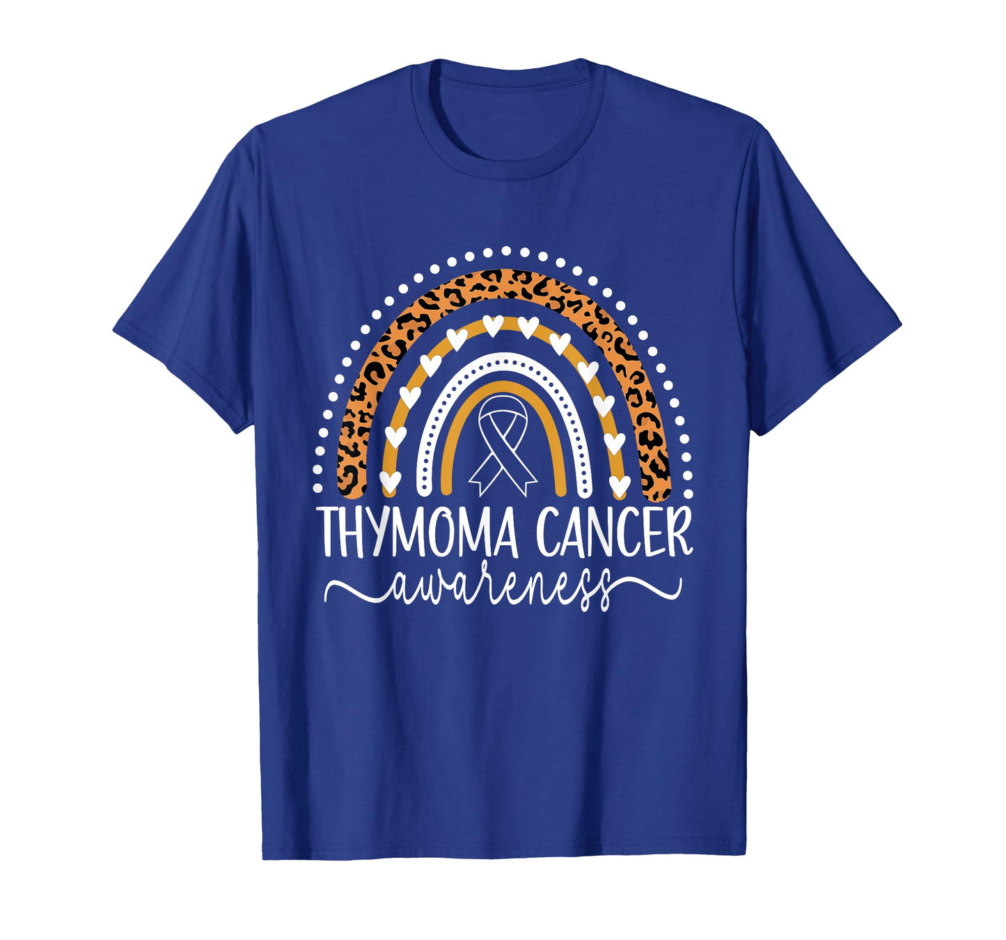 Wear Purple Thymoma Cancer Awareness Leopard Rainbow T-Shirt
