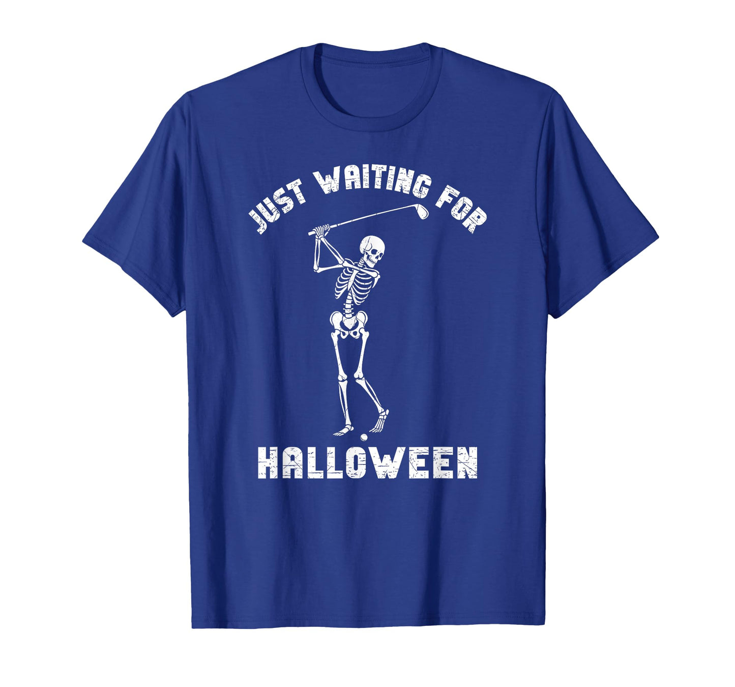 Just Waiting for Halloween Skeleton Golfing Spooky Golfer T-Shirt