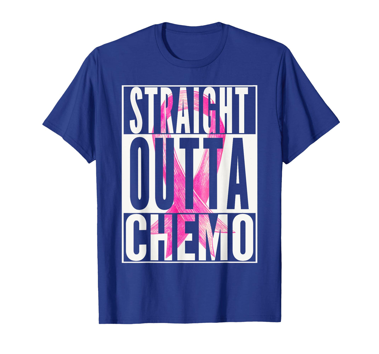 Breast Cancer Awareness T Shirt STRAIGHT OUTTA CHEMO Funny T-Shirt