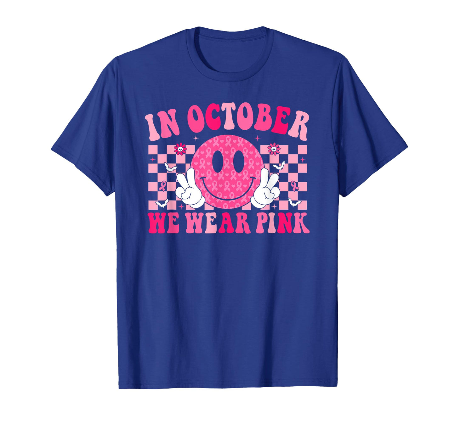 Breast Cancer Shirt Women Retro In October We Wear Pink T-Shirt