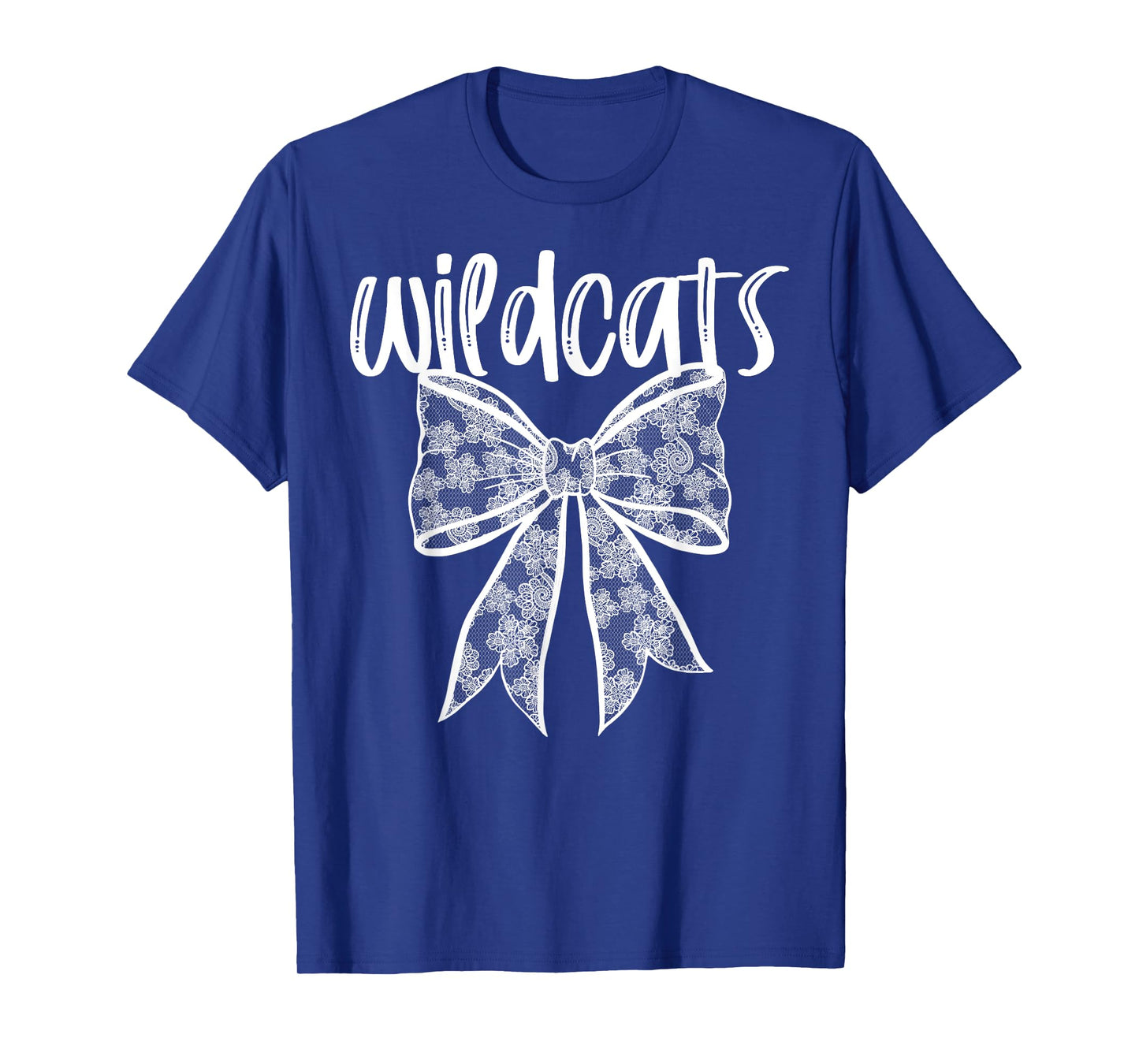 Wildcats Coquette Aesthetic Girly Team Mascot Lace Bow T-Shirt