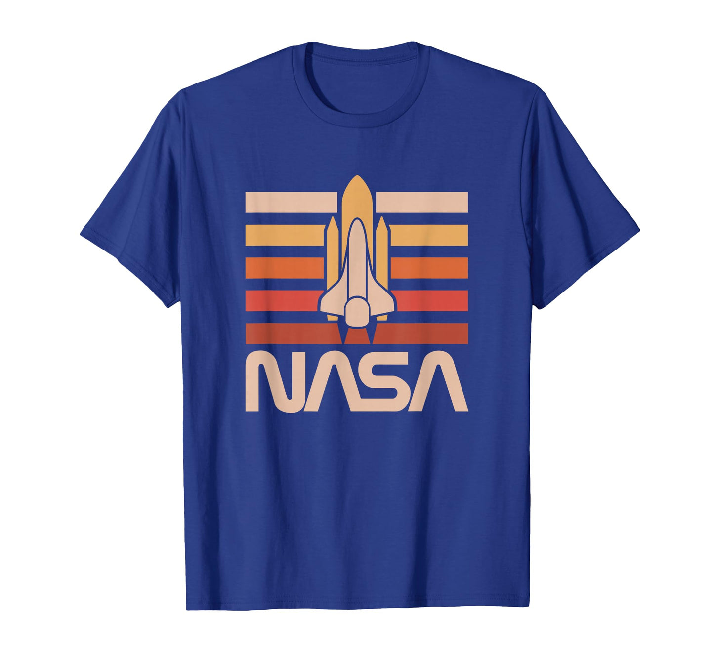 NASA Faded Vintage Retro Sunset Gradient Worm Banner Logo T-Shirt