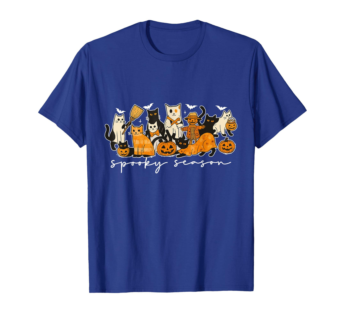 Spooky Season Halloween Black Cat Pumpkin Cat Lover Cozy T-Shirt