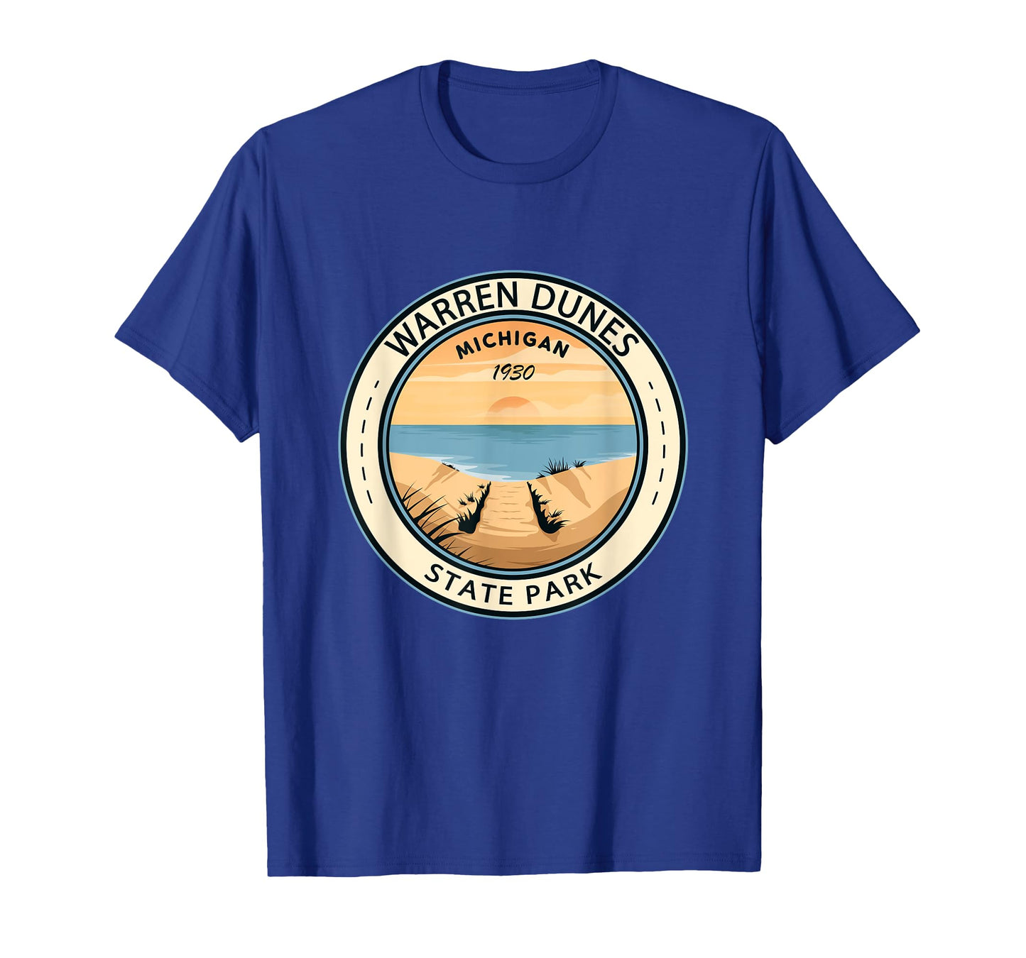Warren Dunes State Park Michigan Badge Vintage T-Shirt