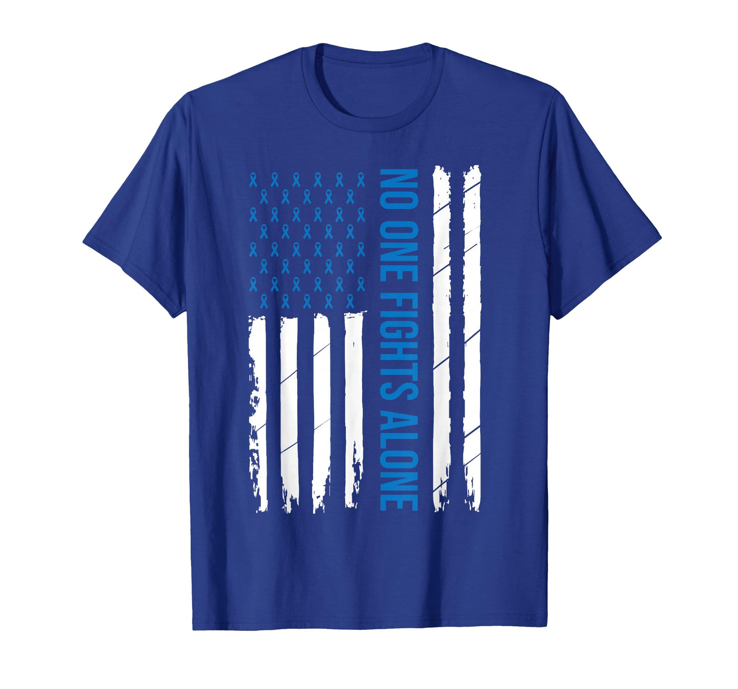Colorectal Cancer Colon Cancer Blue Ribbon T-Shirt