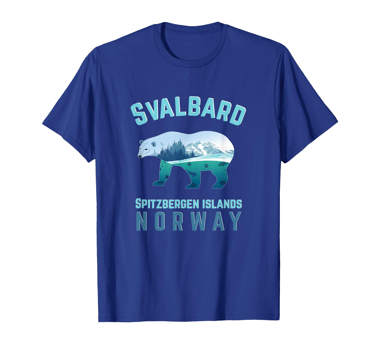 Svalbard Spitzbergen Islands Norway Fjords with Polar Bear T-Shirt