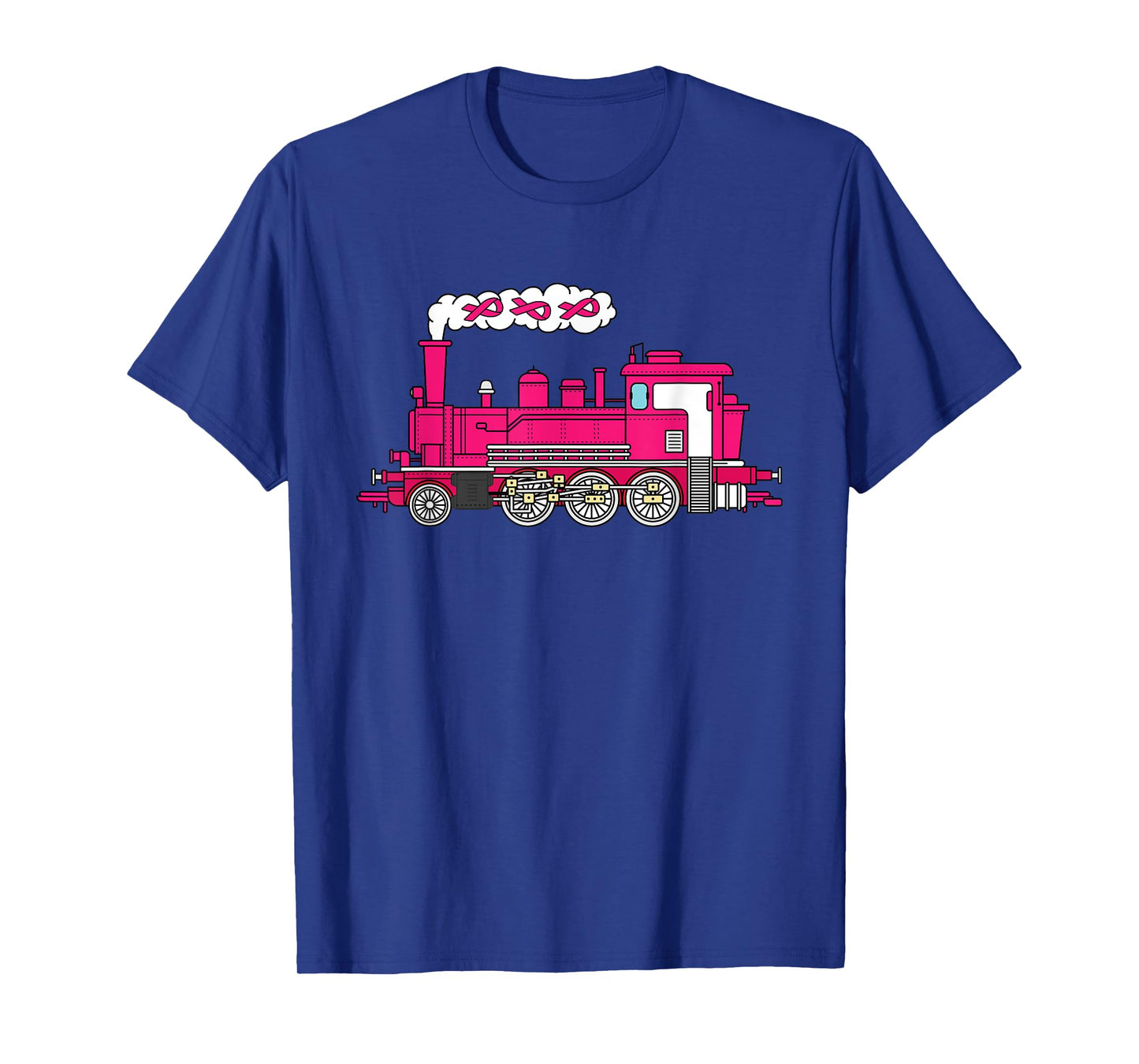 Locomotive Train Pink Ribbon Breast Cancer Awareness T-Shirt