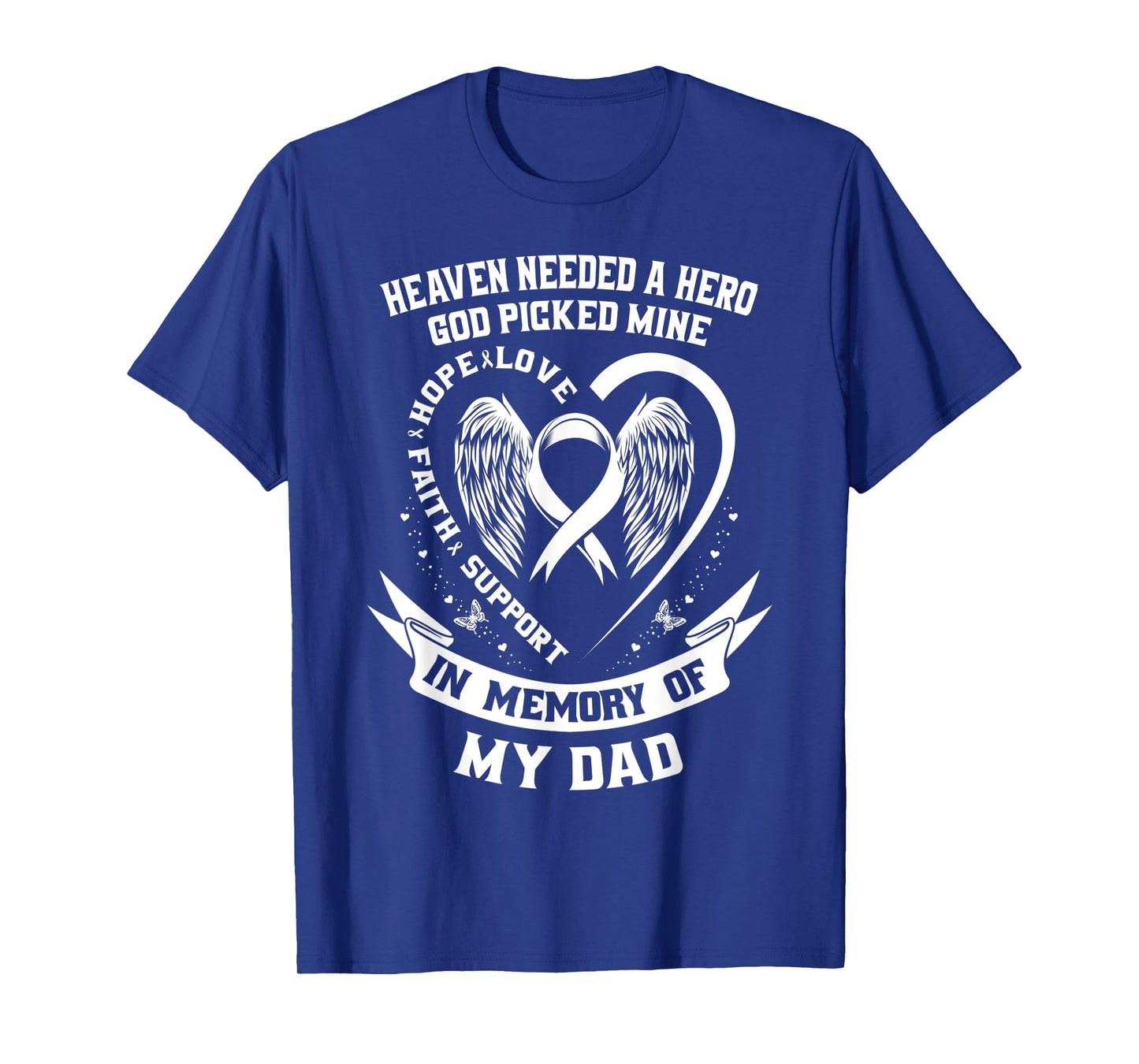 I Wear White In Memory of My Dad Lung Cancer Awareness Gifts T-Shirt