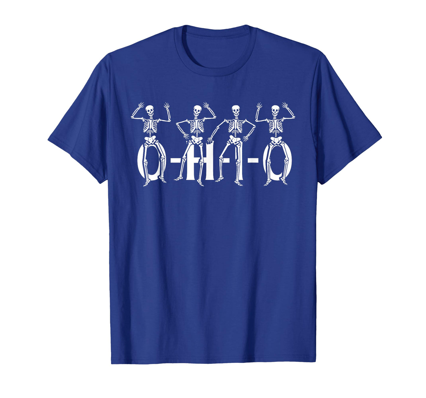 Funny O-H-I-O State Skeleton Ohio Halloween Vintage Vibe Fun T-Shirt