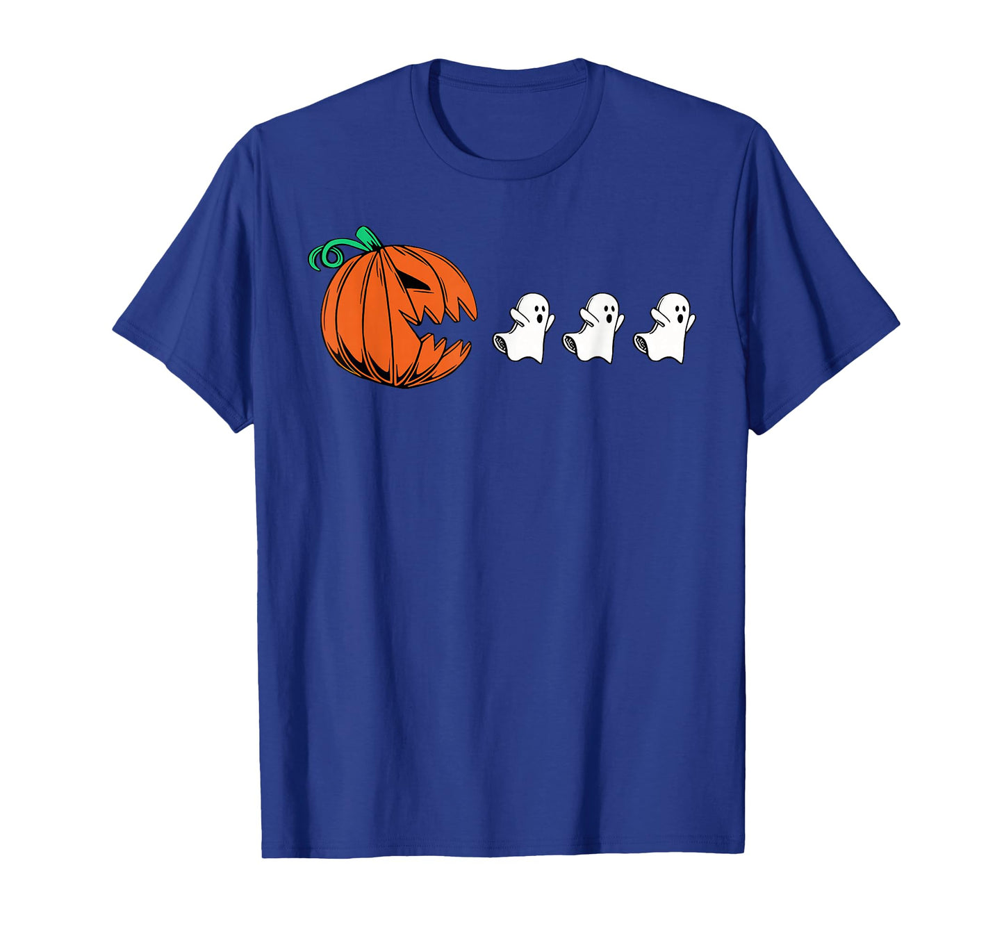 Funny Gamer Gaming Pumpkin Eating Ghost Halloween Costume T-Shirt
