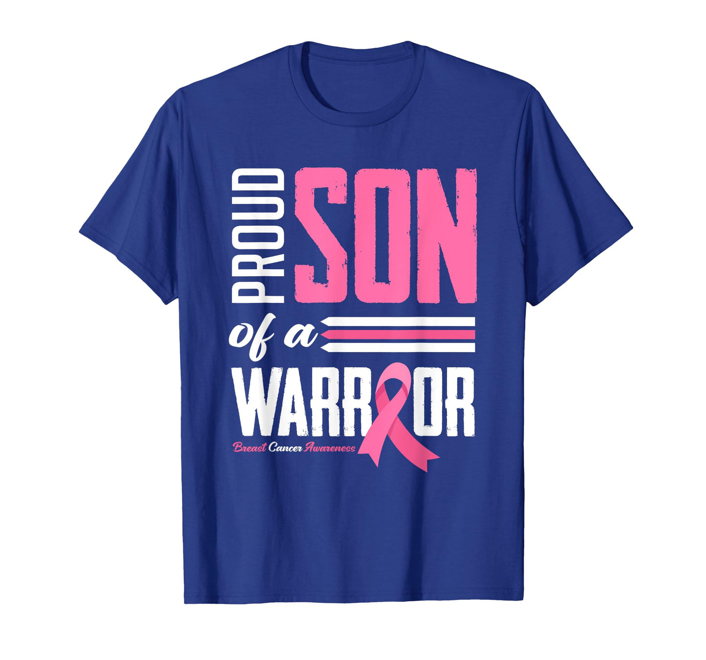 Proud Son Of A Warrior Mom Breast Cancer Awareness T-Shirt