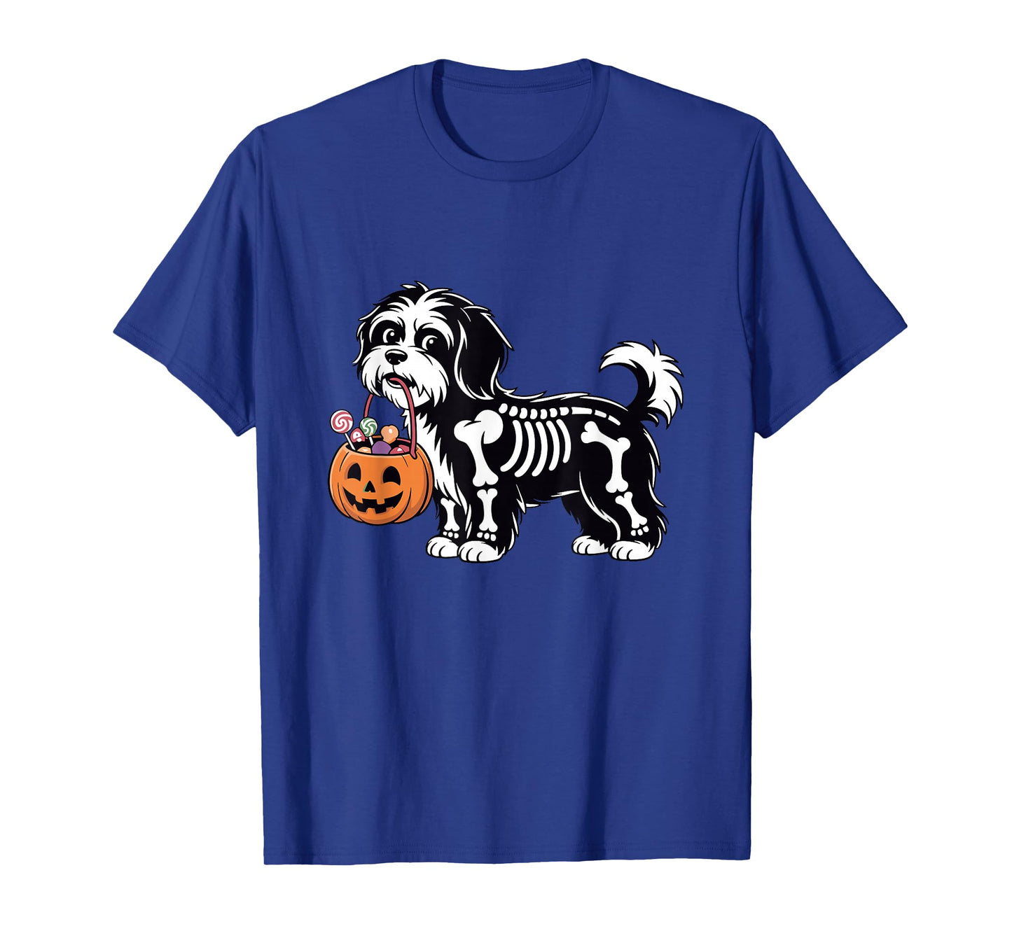Funny Skeleton Havanese Halloween Havanese Bones Dog Mom T-Shirt