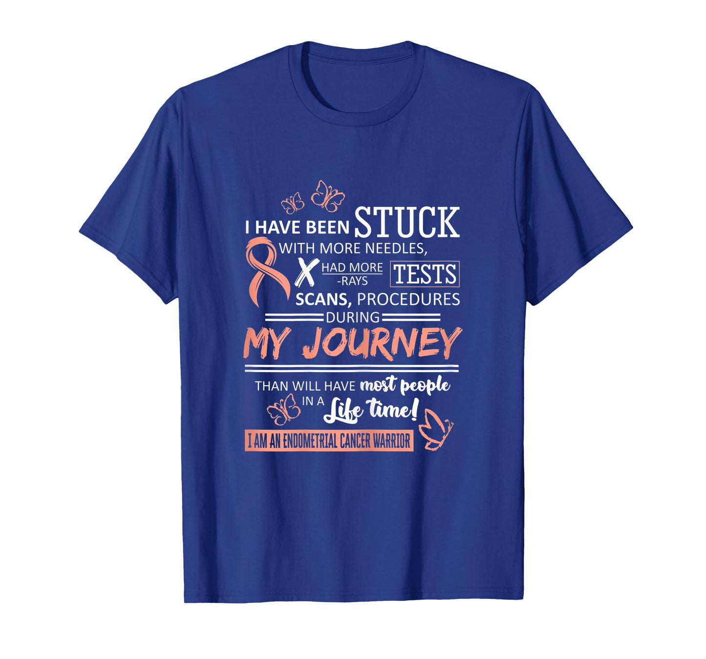 Womens My Journey I Am A Endometrial Cancer Warrior T-Shirt T-Shirt