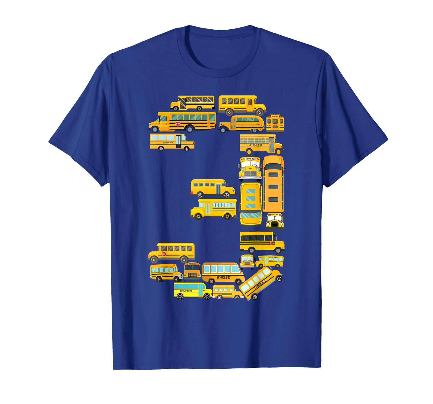 Toddler 3rd Birthday School Bus Themed 3 Year Old Boys Kids T-Shirt