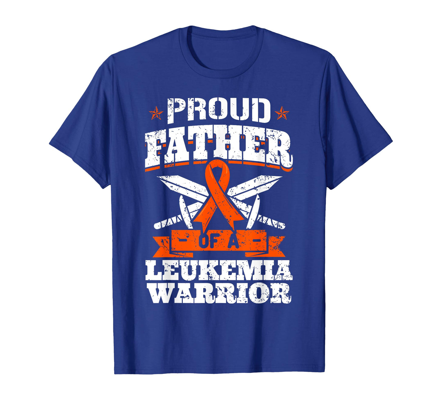 Proud Father Of A Leukemia Warrior Dad Awareness Ribbon T-Shirt