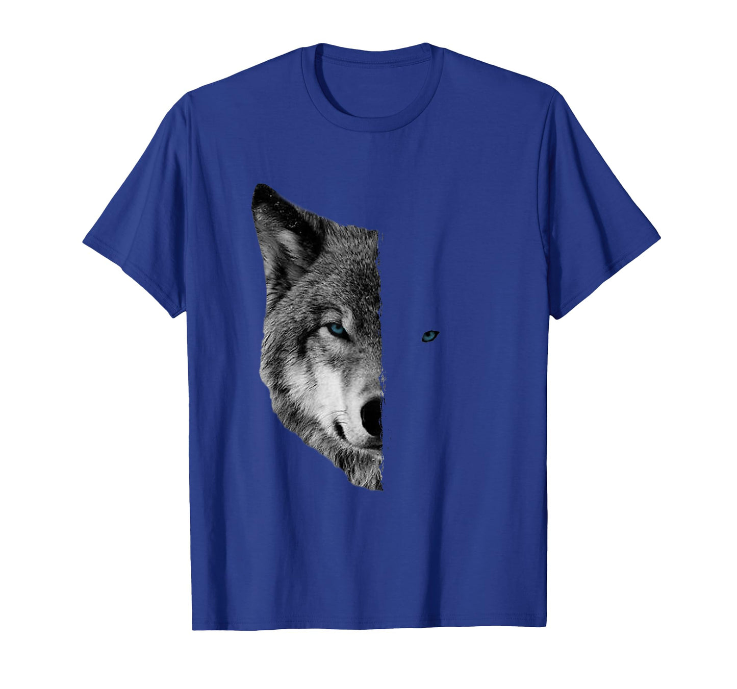 Wolf T-Shirts - Split Face Wolf Shirts Magical Wolves Tee T-Shirt