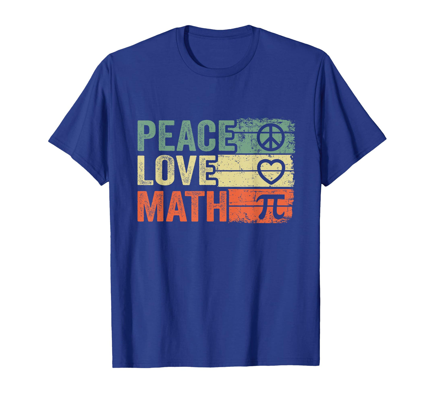 Peace Love Math Vintage Math Nerd Retro Funny Math Teacher T-Shirt for Men Women