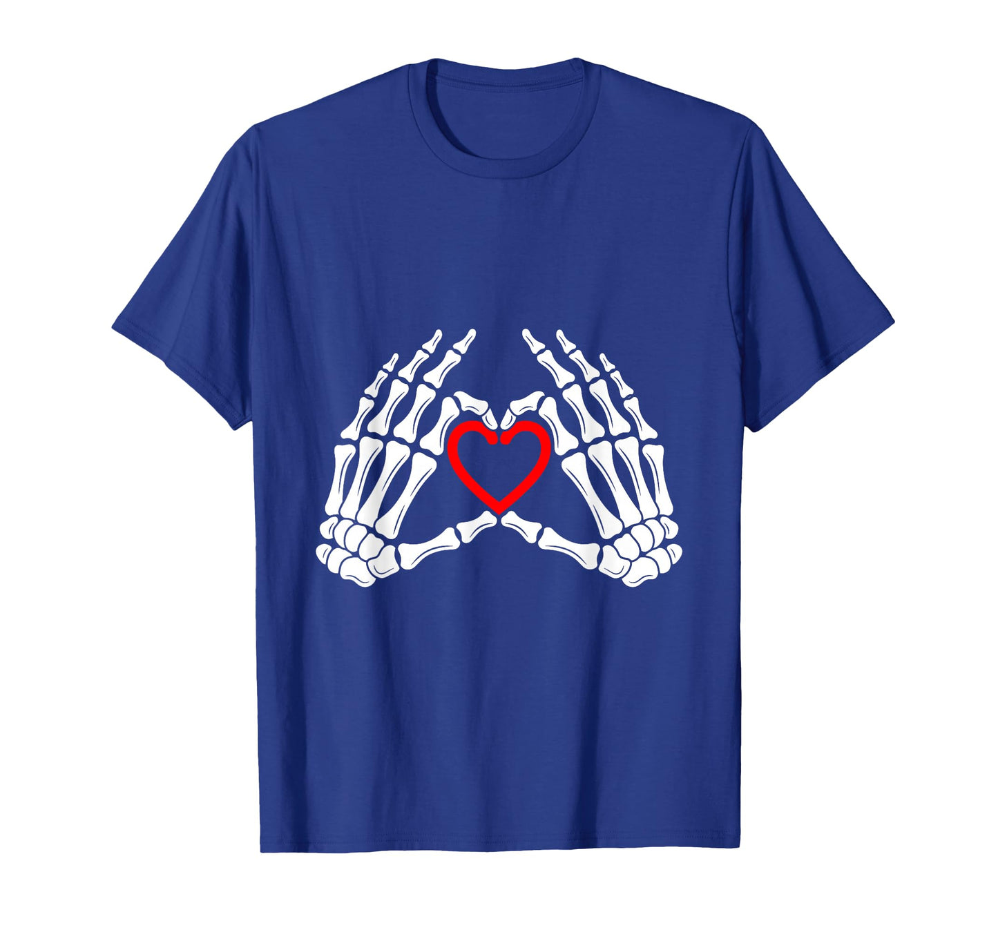 Skeleton Hands Heart Sign Retro Halloween Costume T-Shirt