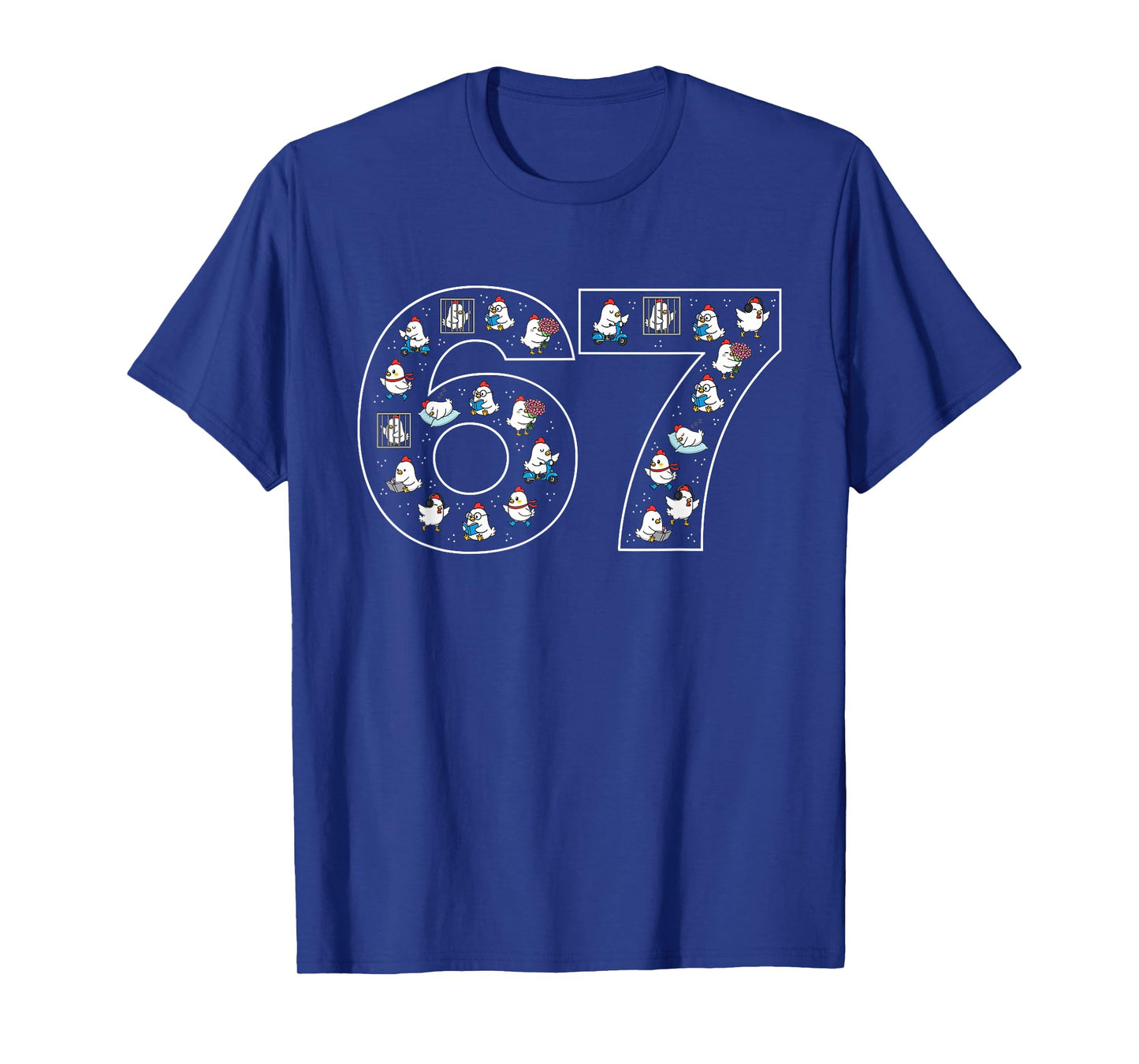 67 Six Seven Chicken Farm Rooster f caw f T-Shirt