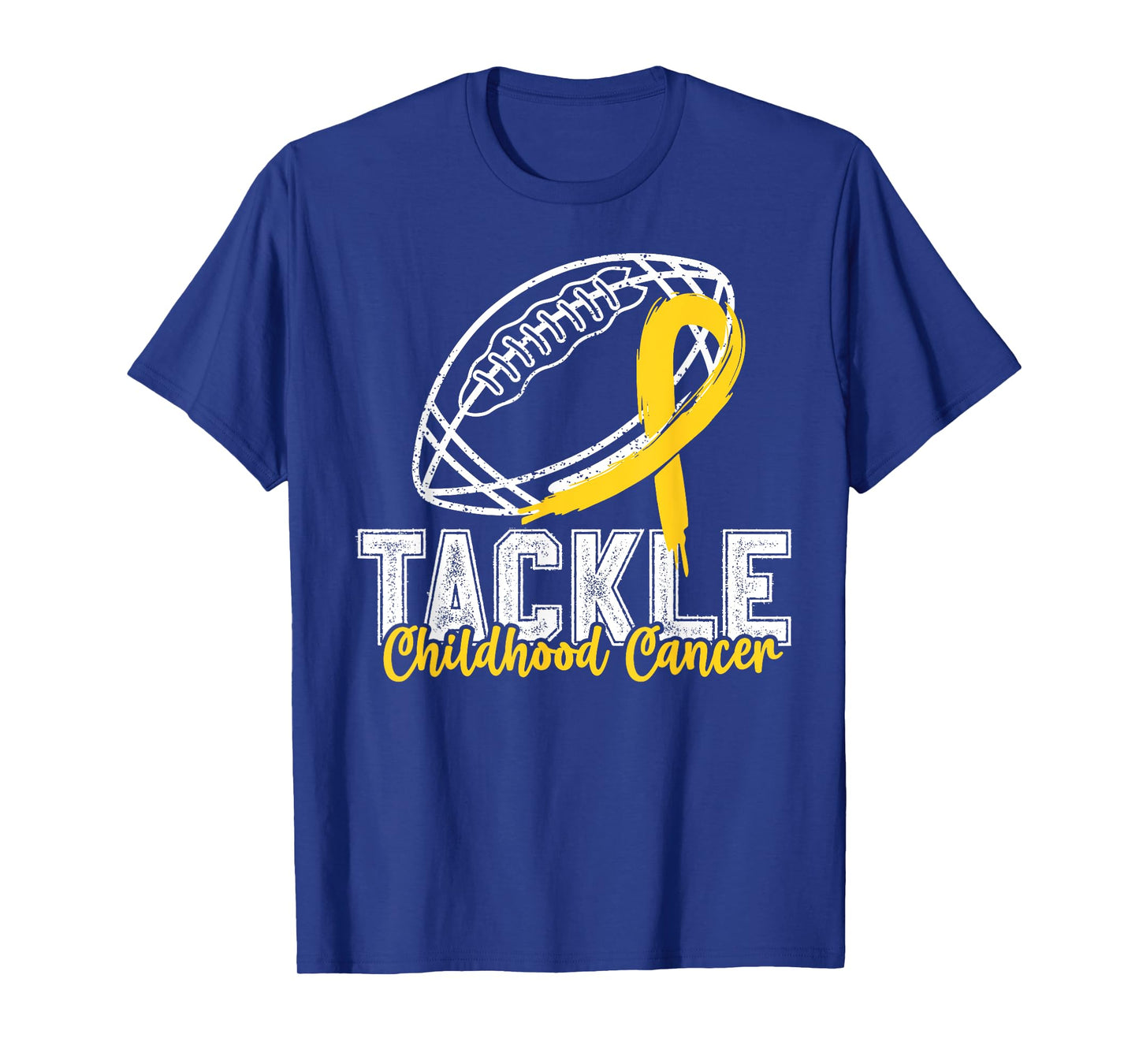 Tackle Childhood Cancer Football Childhood Cancer Awareness T-Shirt