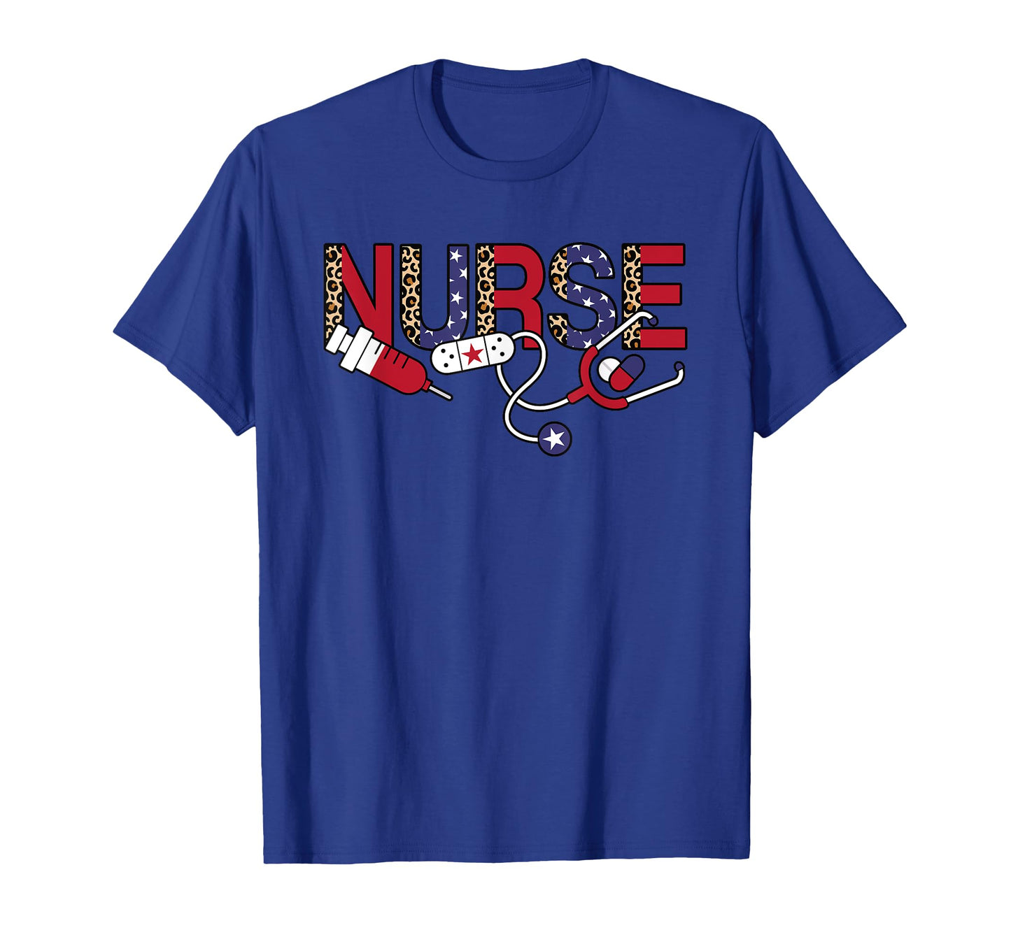 4th Of July Patriotic Nurse American Flag USA Nursing Women T-Shirt