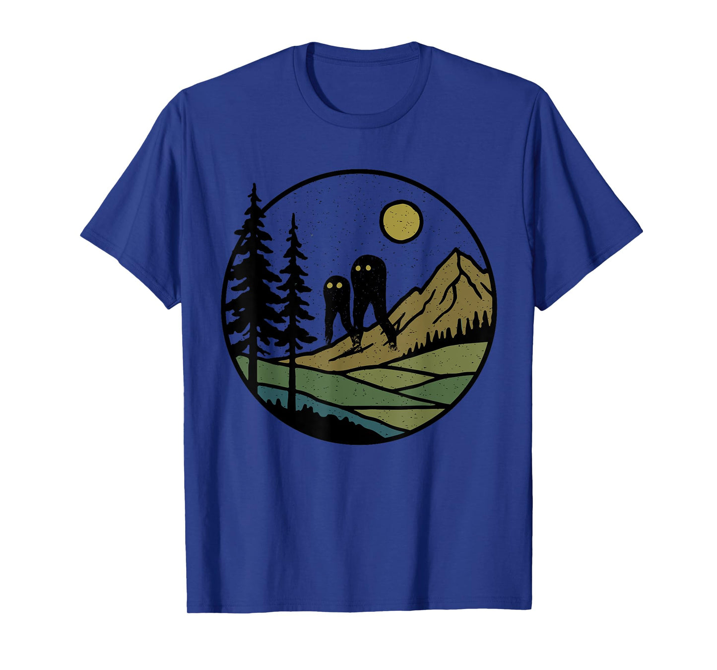 Fresno Nightcrawler Vintage Rustic Forest with Mountains T-Shirt