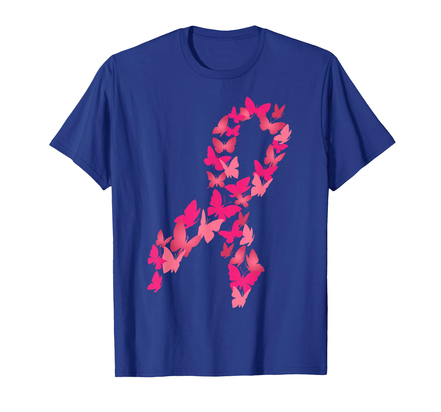 Pink Ribbon Butterfly Cute Breast Cancer Awareness Gift T-Shirt