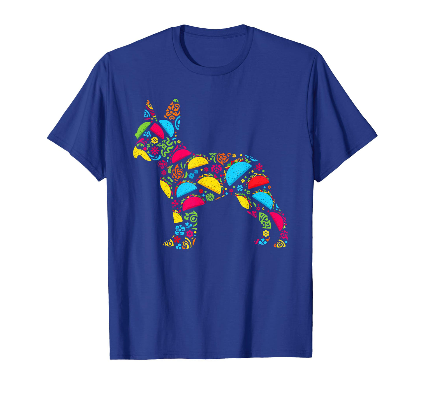 Boston Terrier Tacos Mens Womens Mexican Cinco De Mayo Taco T-Shirt