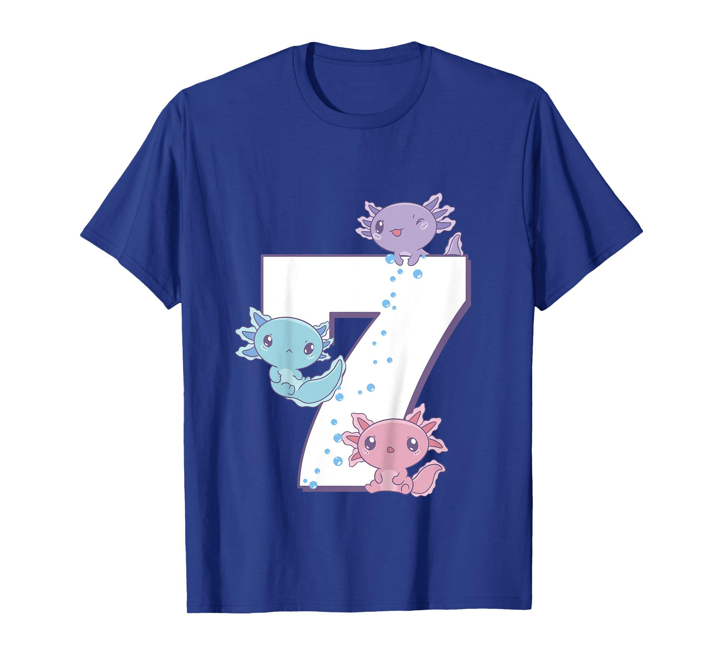 Axolotl 7th Birthday - I'm 7 Daughter Girl's Birthday Party T-Shirt