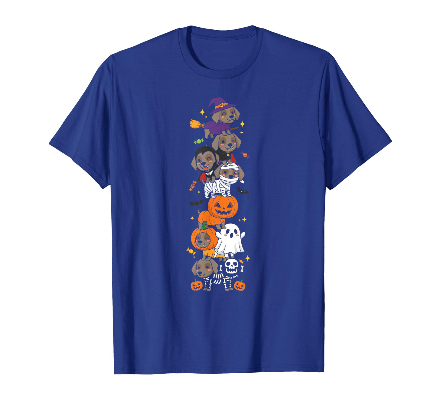 Weimaraner Witch Vampire Ghost Halloween Kids Mens Womens T-Shirt