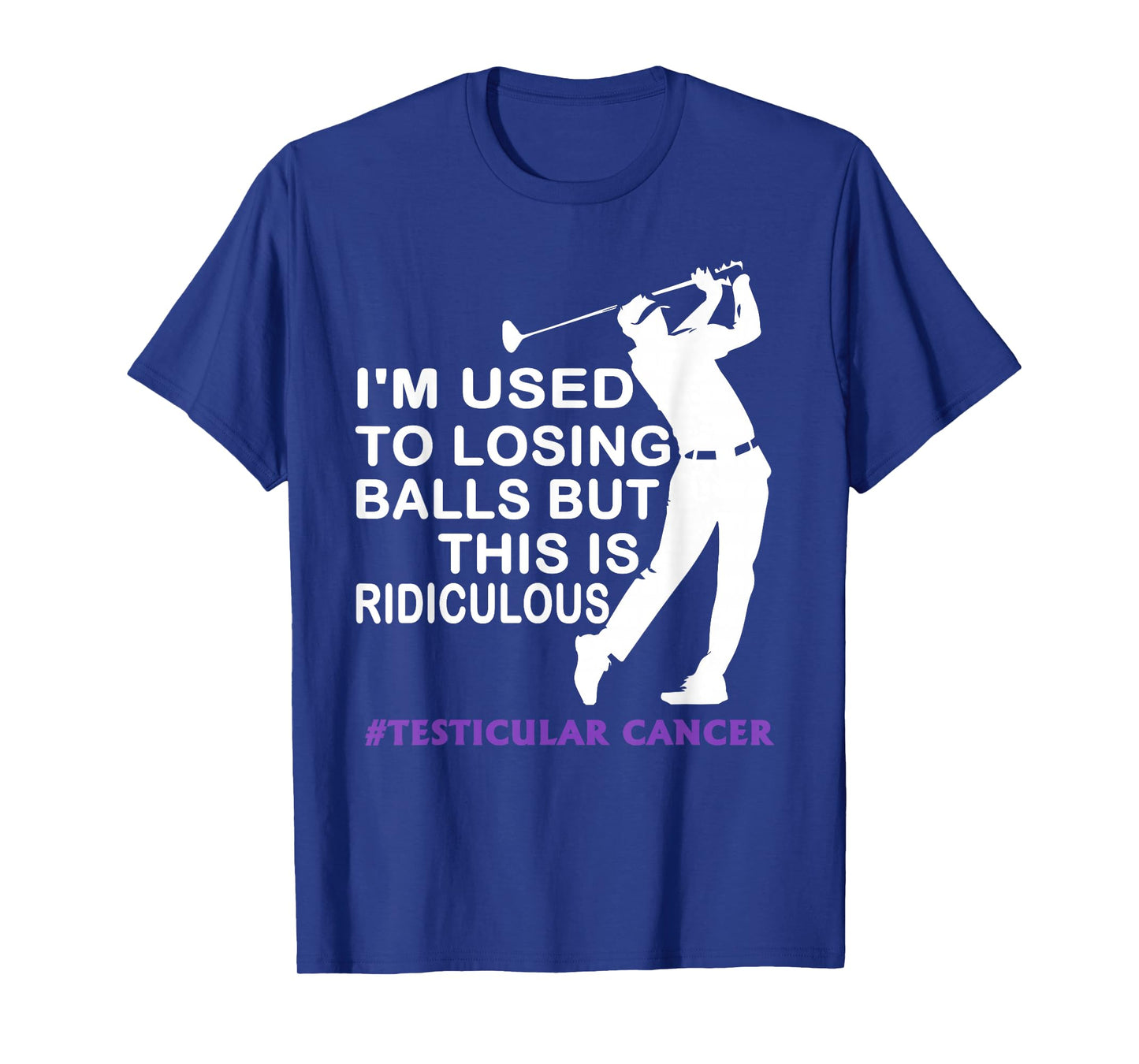 Testicular Cancer Awareness Survivor Golf Player Funny T-Shirt