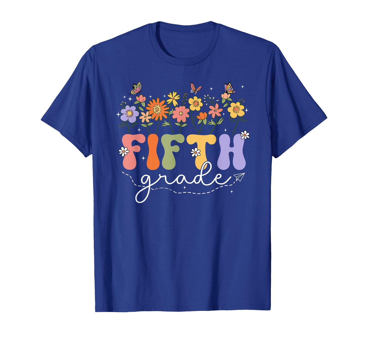 5th Fifth Grade Teacher Wildflower Back To School Floral T-Shirt