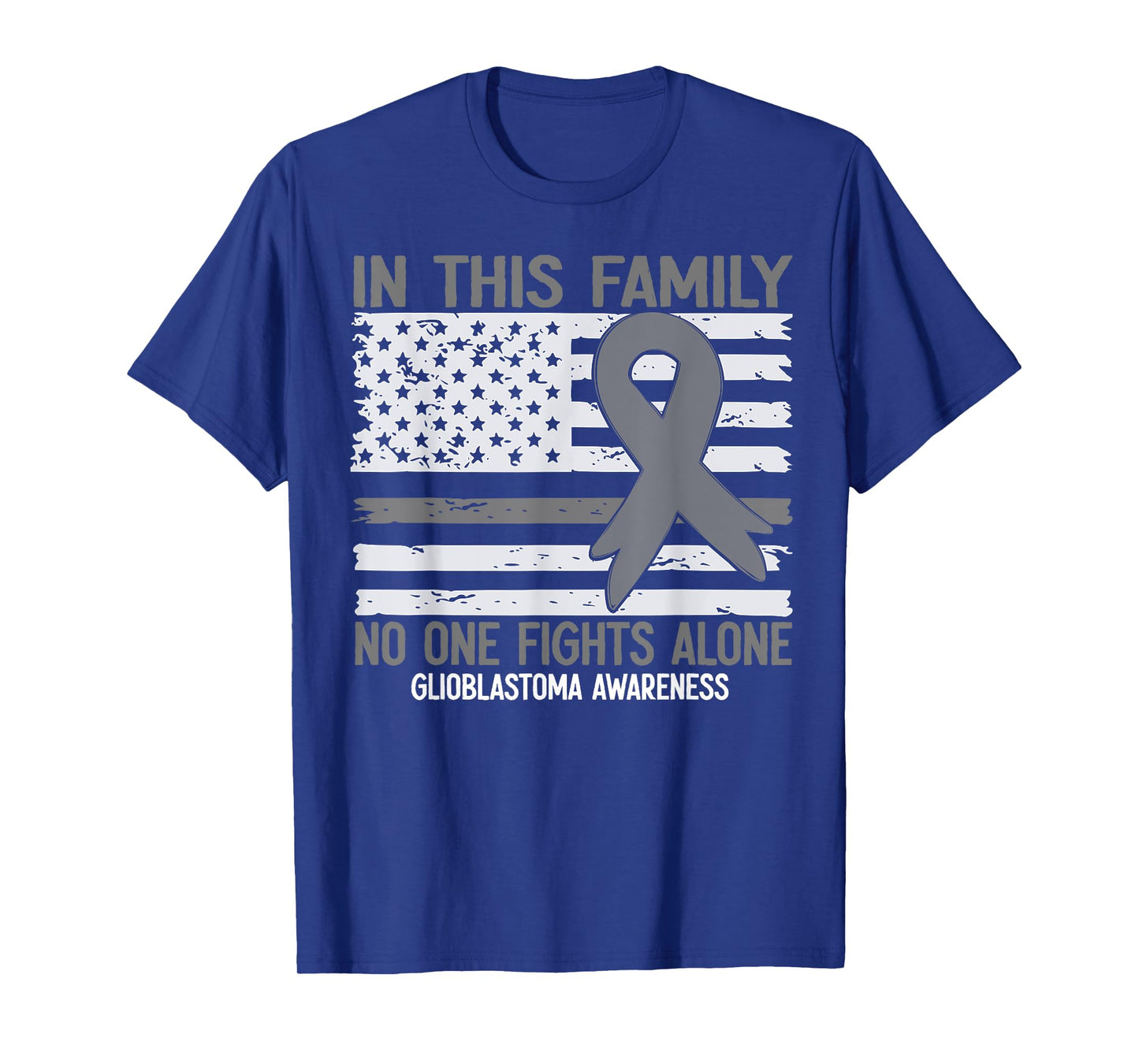 Glioblastoma Warrior US Flag glioblastoma awareness T-Shirt