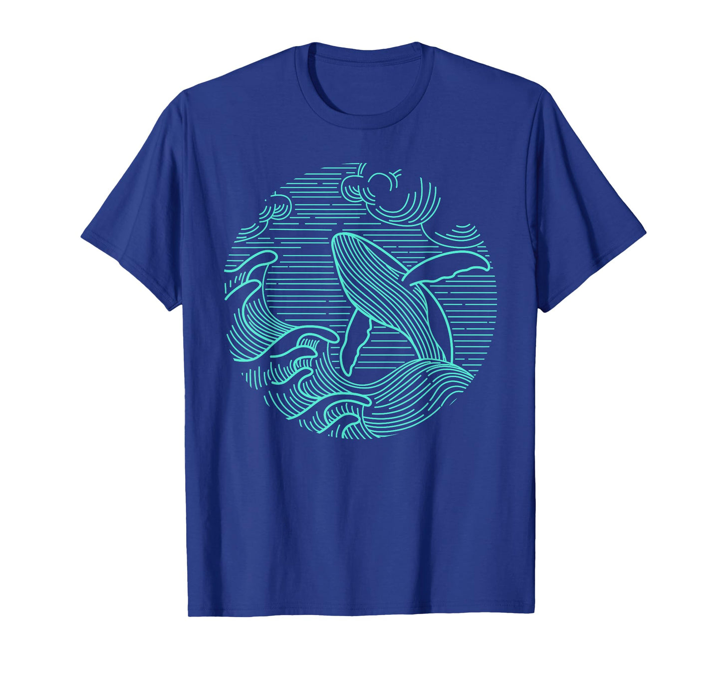 Humpback Whale Marine Life Ocean Nature Sea Blue Waves T-Shirt