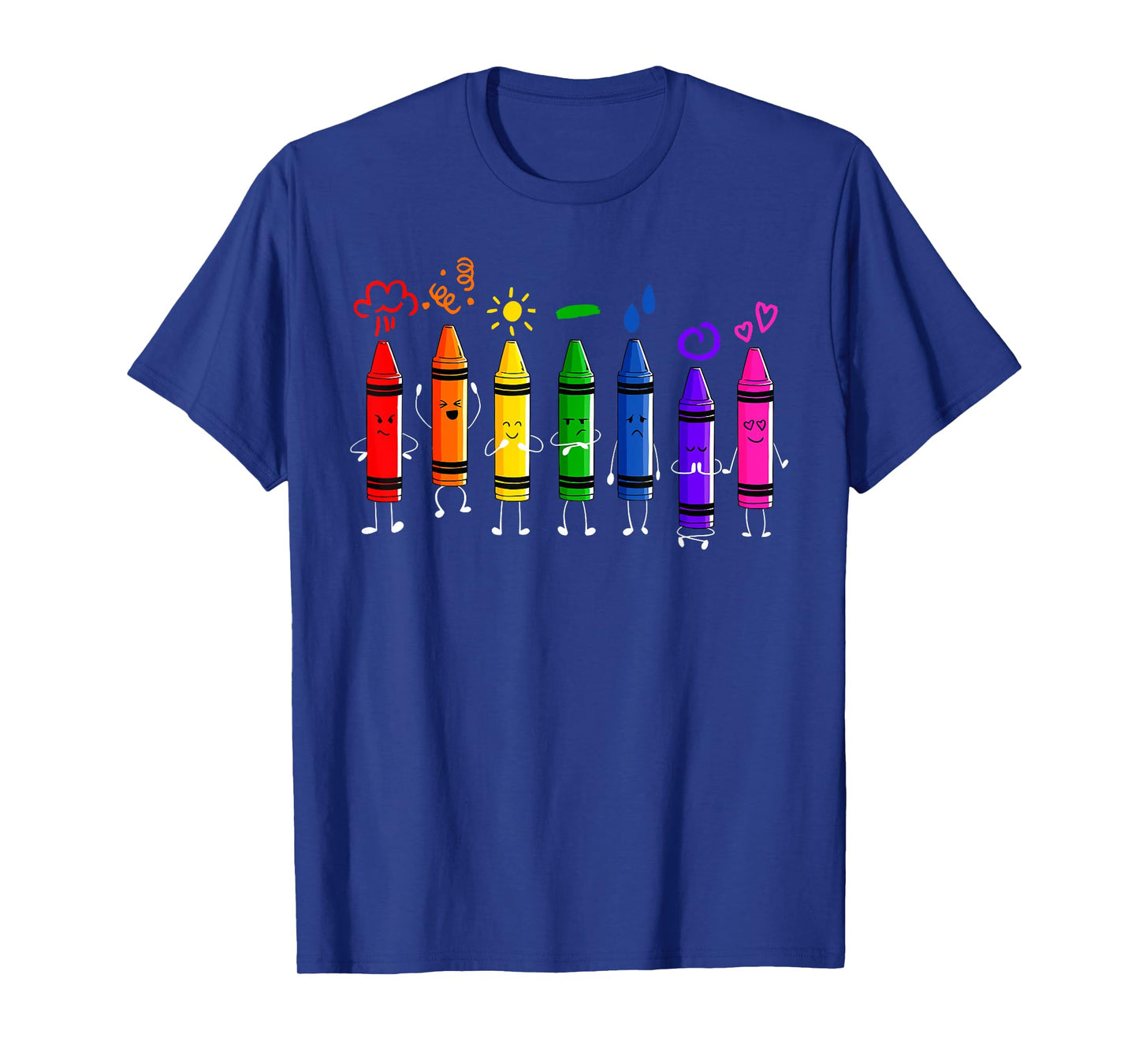 Crayons Teacher Student First Day Of School Back To School T-Shirt
