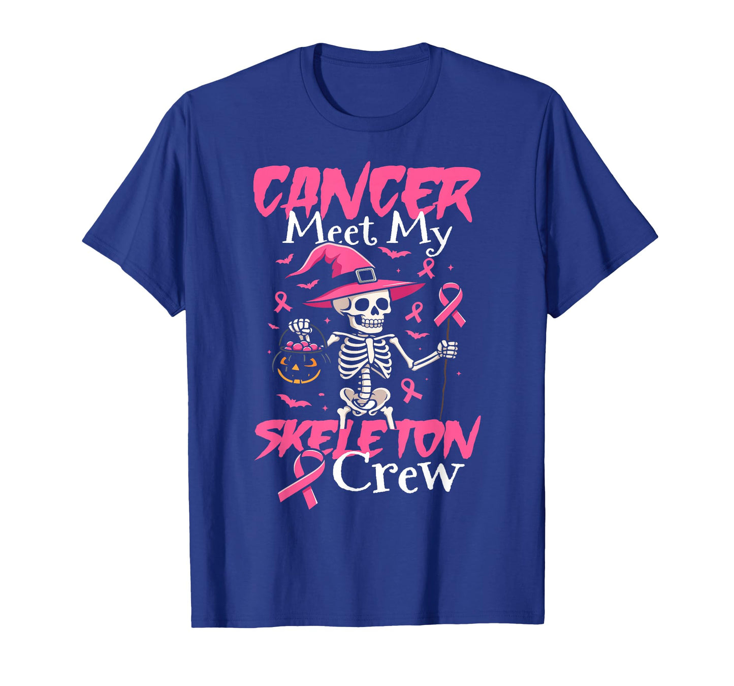 Cancer Meets My Skeleton Crew Breast Cancer Halloween T-Shirt