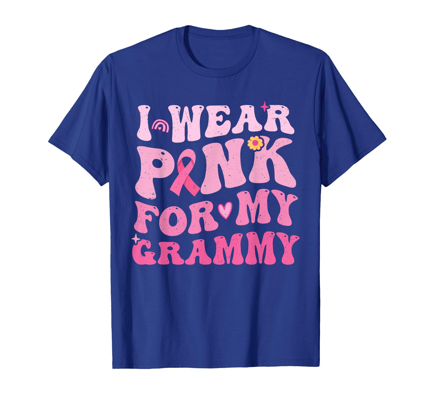 I Wear Pink For My Grammy Breast Cancer Grandma Kids T-Shirt